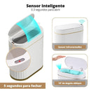Lixeira Automática Oval 9L com Sensor para Banheiro e Cozinha Offertaza