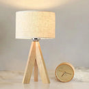 Luminária de Mesa em Madeira para Quarto e Escritório Offertaza