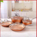 Conjunto de Panelas de Cobre Antiaderentes 10 Peças - Tradição