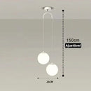 Lustre Pendente de Vidro com LED para Sala e Quarto Offertaza