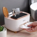 Dispenser Porta Lenço e Papel com Compartimento Multifuncional para Banheiro Offertaza