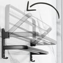 Porta Toalha de Parede Dobrável Preto ônix com Gancho Offertaza