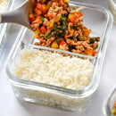 Pote de Vidro Hermético – Kit 3 Peças com Tampa e Divisória