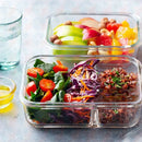 Pote de Vidro Hermético – Kit 3 Peças com Tampa e Divisória