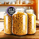 Pote de Vidro Hermético – Kit 3 Peças com Tampa Vedação 1500ml