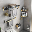 Prateleira de Banheiro em Alumínio com Ganchos e Porta-Papel Offertaza