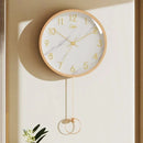 Relógio de Parede em Madeira Circular com Pêndulo para Sala Offertaza