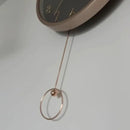 Relógio de Parede em Madeira Circular com Pêndulo para Sala Offertaza