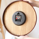 Relógio de Parede Madeira Circular Silencioso para Sala Offertaza