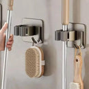 Suporte de Vassoura Adesivo de Parede em Aço Inox com Gancho Offertaza