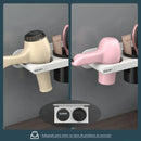 Suporte para Secador de Cabelo de Parede com Compartimentos Offertaza