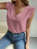 Blusa Sem Mangas com Decote em V -  Essenza