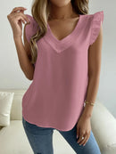 Blusa Sem Mangas com Decote em V -  Essenza