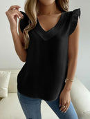 Blusa Sem Mangas com Decote em V -  Essenza