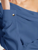 Blusa Elegante de Um Ombro Só - Eslovenia - Essenza