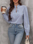 Blusa Listrada Feminina Manga Comprida - Essenza