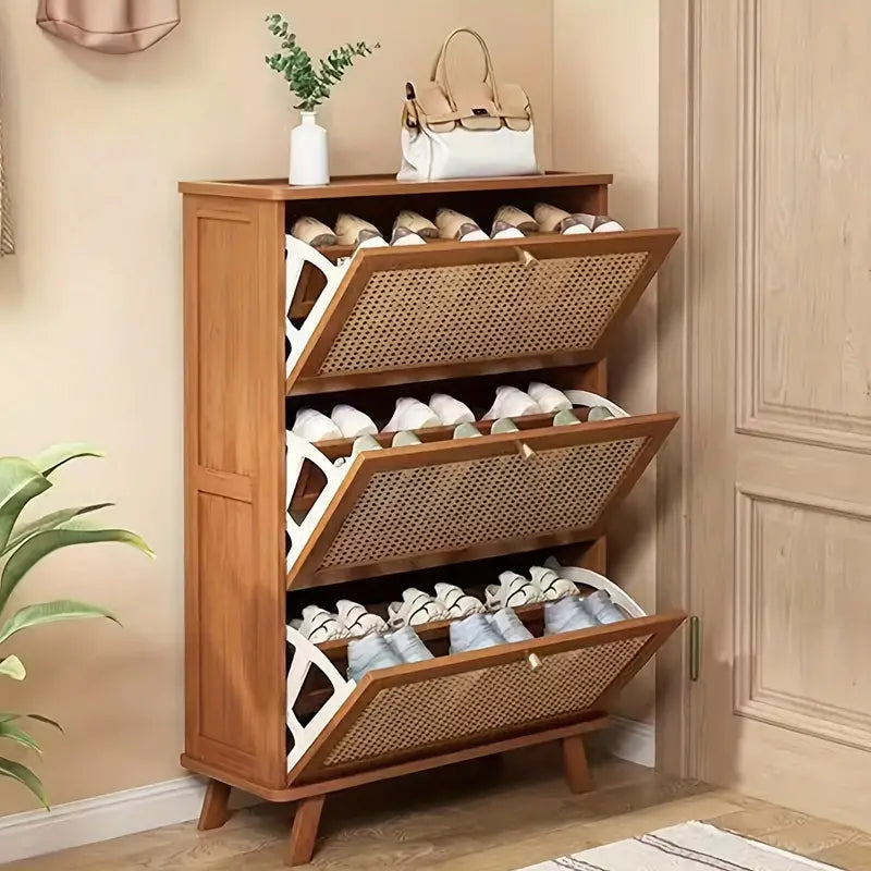 Armário de Bambu + Estante Grátis – Organize com Estilo Natural