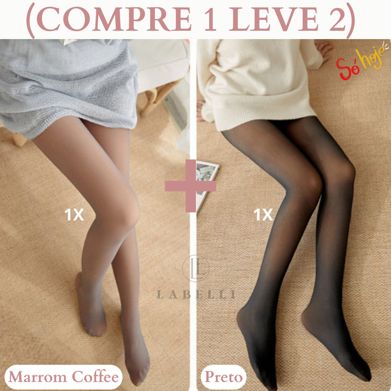 Leve mais um KIT MEIA CALÇA FORRADA TRANSLÚCIDA - Por apenas