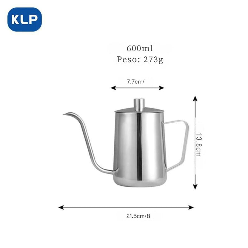 Bule de Café com Bico Fino e Aço Inoxidável - KLP