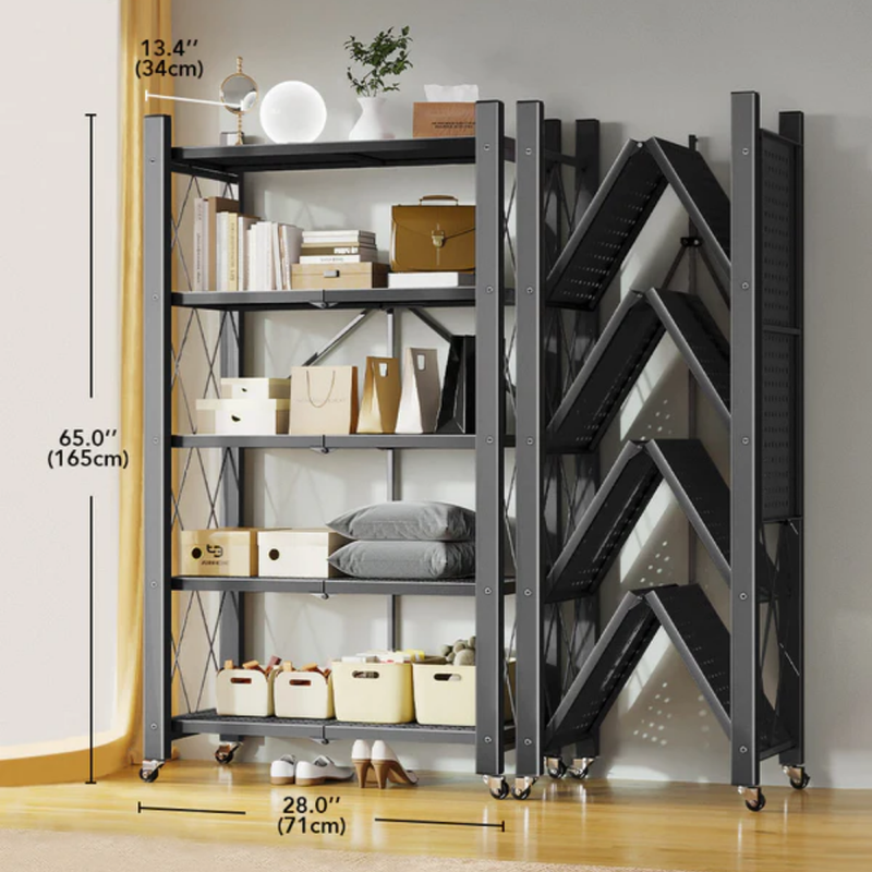 Estante Dobrável 5 Andares Kizzar – Praticidade e Estilo + Compre 1 Leve 2 + Frete Grátis