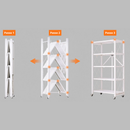 Estante Dobrável 5 Andares Kizzar – Praticidade e Estilo + Compre 1 Leve 2 + Frete Grátis