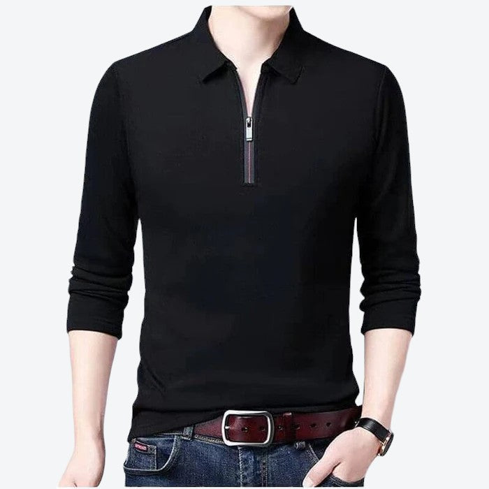 Camisa Social Manga Longa com Zíper - Offertaza