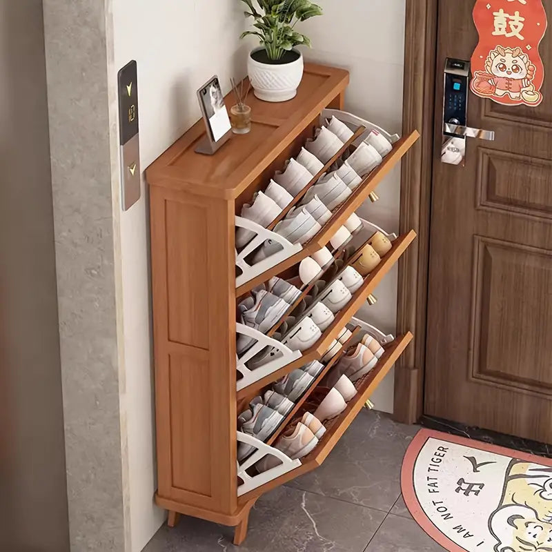 Armário de Bambu + Estante Grátis – Organize com Estilo Natural