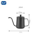 Bule de Café com Bico Fino e Aço Inoxidável - KLP