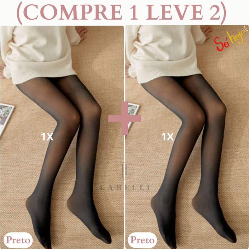 Leve mais um KIT MEIA CALÇA FORRADA TRANSLÚCIDA - Por apenas