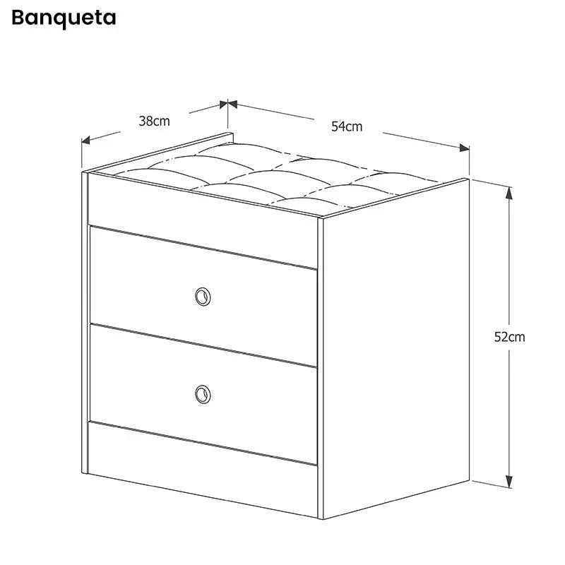 Penteadeira Smart com 3 Gavetas – Praticidade e Estilo + Compre 1 Leve 2 + Banco de Brinde