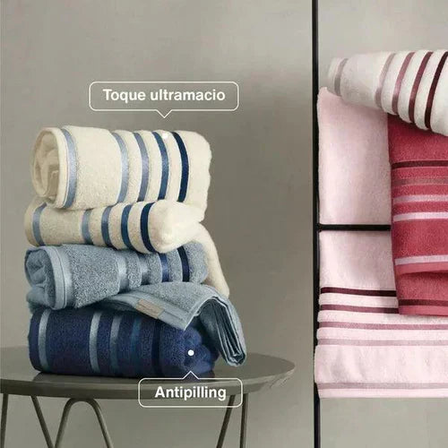 Kit 10 Toalhas Banho Gigante Fio Penteado - Lumina Chic