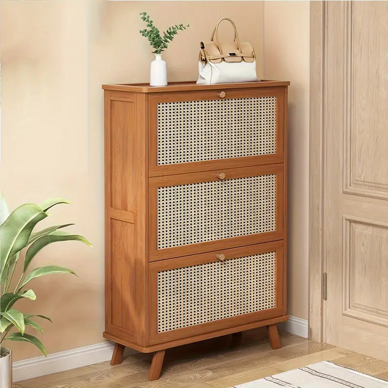Armário de Bambu + Estante Grátis – Organize com Estilo Natural