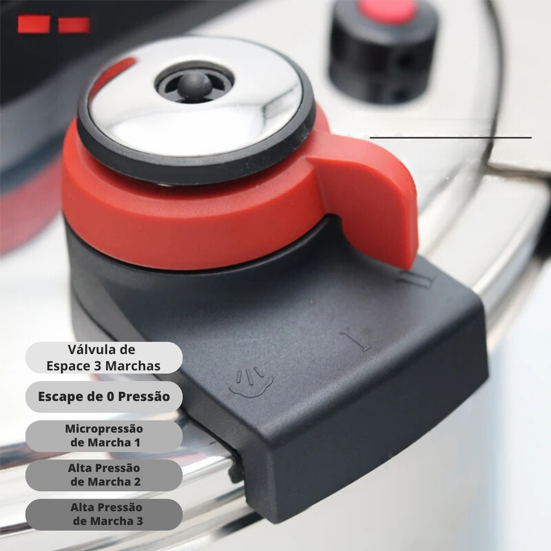 Panela de Pressão TurboChef Aço Inoxidável – À Prova de Explosões + Compre 1, Leve 2 + Brinde: Kit Utensílios
