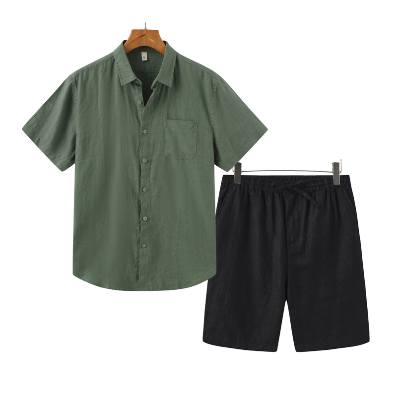 Conjunto de Linho Summer | Short e Camisa - Offertaza