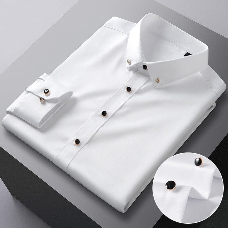 Camisa Social Slim Masculina em Seda Gelo - Offertaza