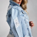 Jaqueta Jeans Feminina - - Essenza