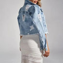 Jaqueta Jeans Feminina - - Essenza