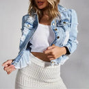 Jaqueta Jeans Feminina - - Essenza