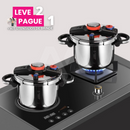 Panela de Pressão TurboChef Aço Inoxidável – À Prova de Explosões + Compre 1, Leve 2 + Brinde: Kit Utensílios