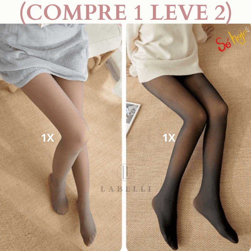 Leve mais um KIT MEIA CALÇA FORRADA TRANSLÚCIDA - Por apenas