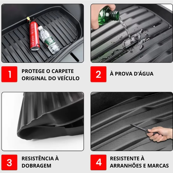 Conjunto de Tapetes 3D Premium (Dianteiro e Traseiro) - Fabricados Sob Medida