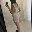 Conjunto Feminino em Alfaiataria - Colete e Shorts no Linho  - Essenza