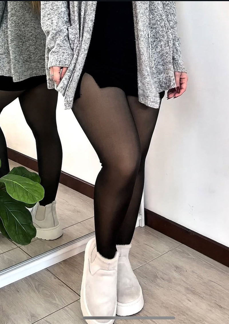 KIT MEIA CALÇA FORRADA TRANSLÚCIDA (COMPRE 1 LEVE 2)