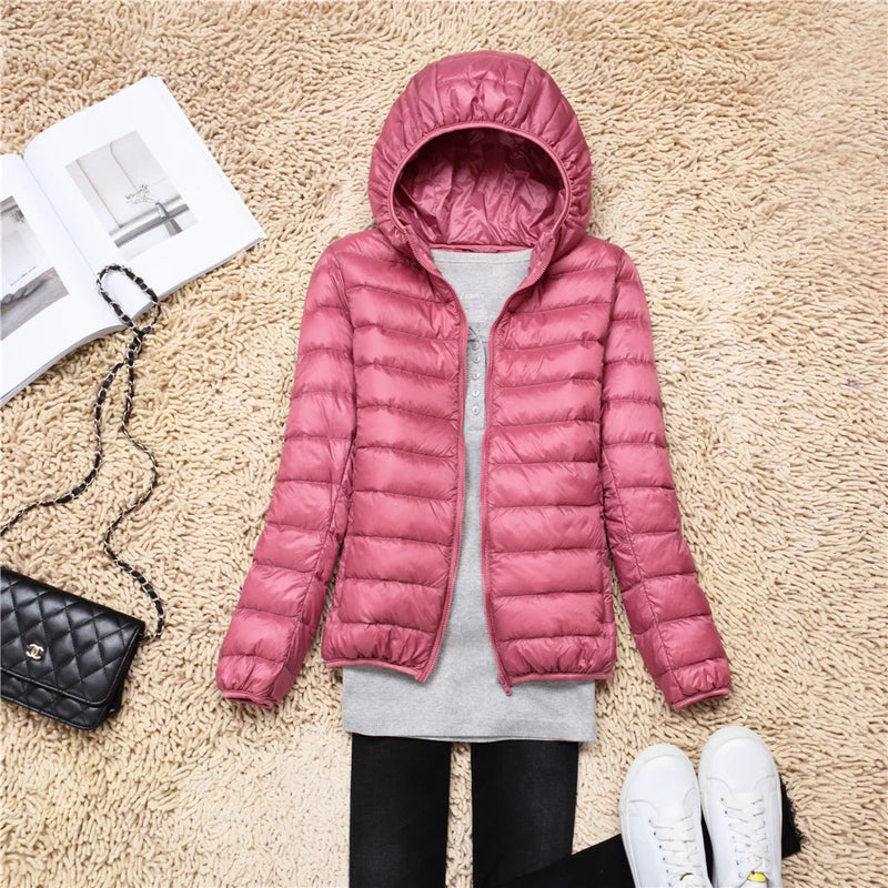 Jaqueta Feminina Puffer com Capuz - Essenza