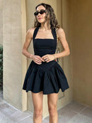 Vestido Curto Feminino Slim Alças Largas - Essenza