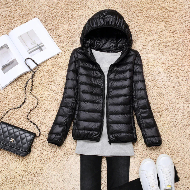 Jaqueta Feminina Puffer com Capuz - Essenza