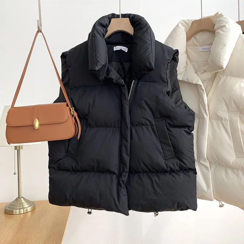 Colete Puffer Casual Feminino Gola Alta - Essenza