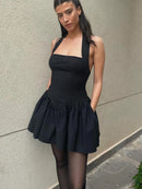 Vestido Curto Feminino Slim Alças Largas - Essenza