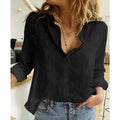 Camisa Feminina de Linho Manga Longa  - Essenza