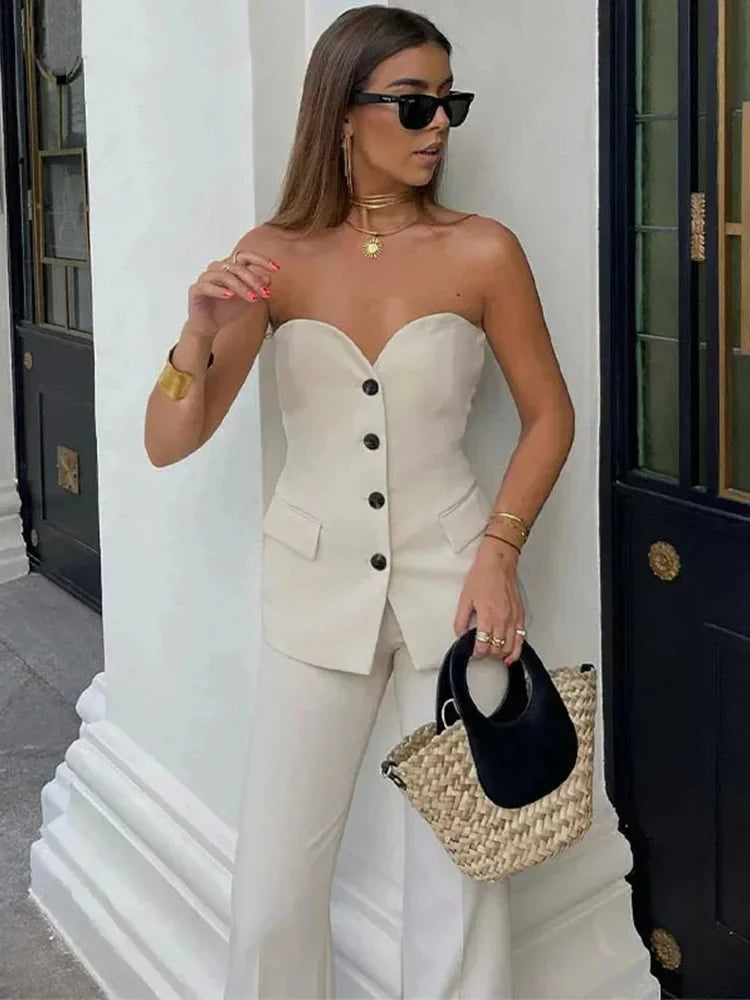 Conjunto Alfaiataria Feminino Rhianna (2 Peças) - Offertaza